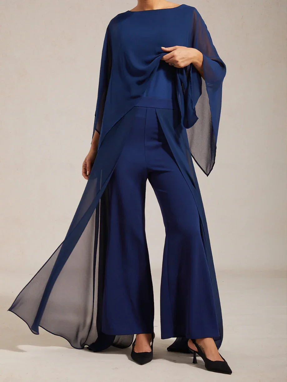 Stylish Luxurious Modal Chiffon Cape Top Blouse