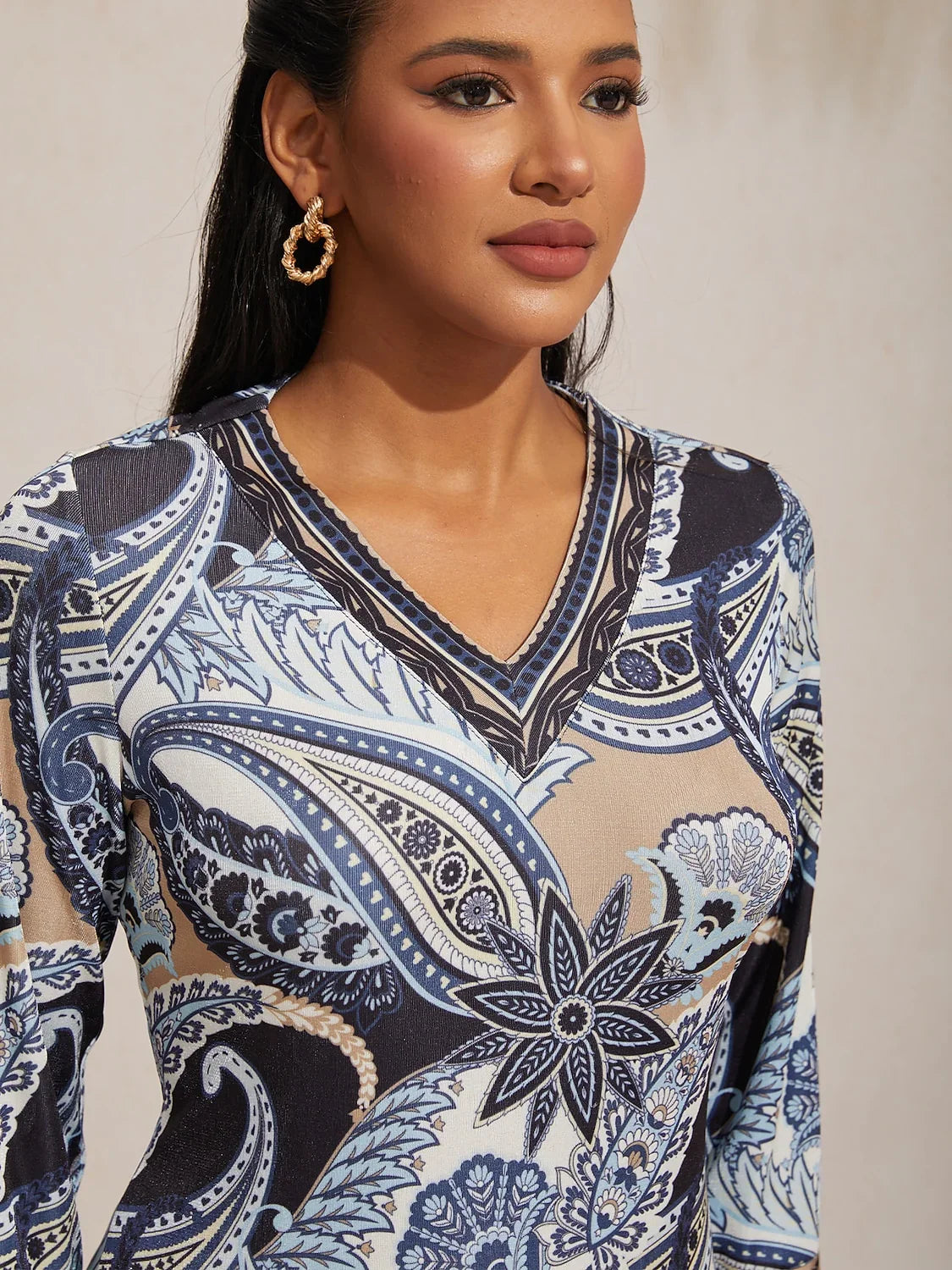 Blush&Beast Abstract Pink Paisley Stretchy Dress