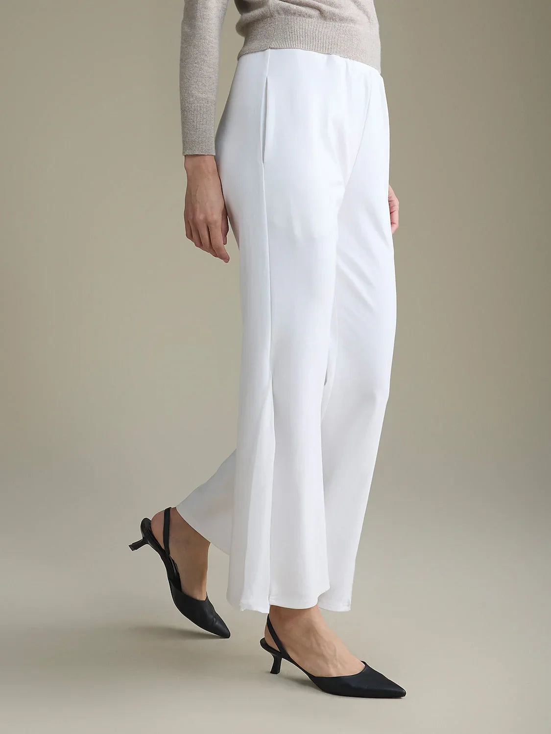 Pantalon Noir Taille Haute Pantalon Léger en Mousseline
