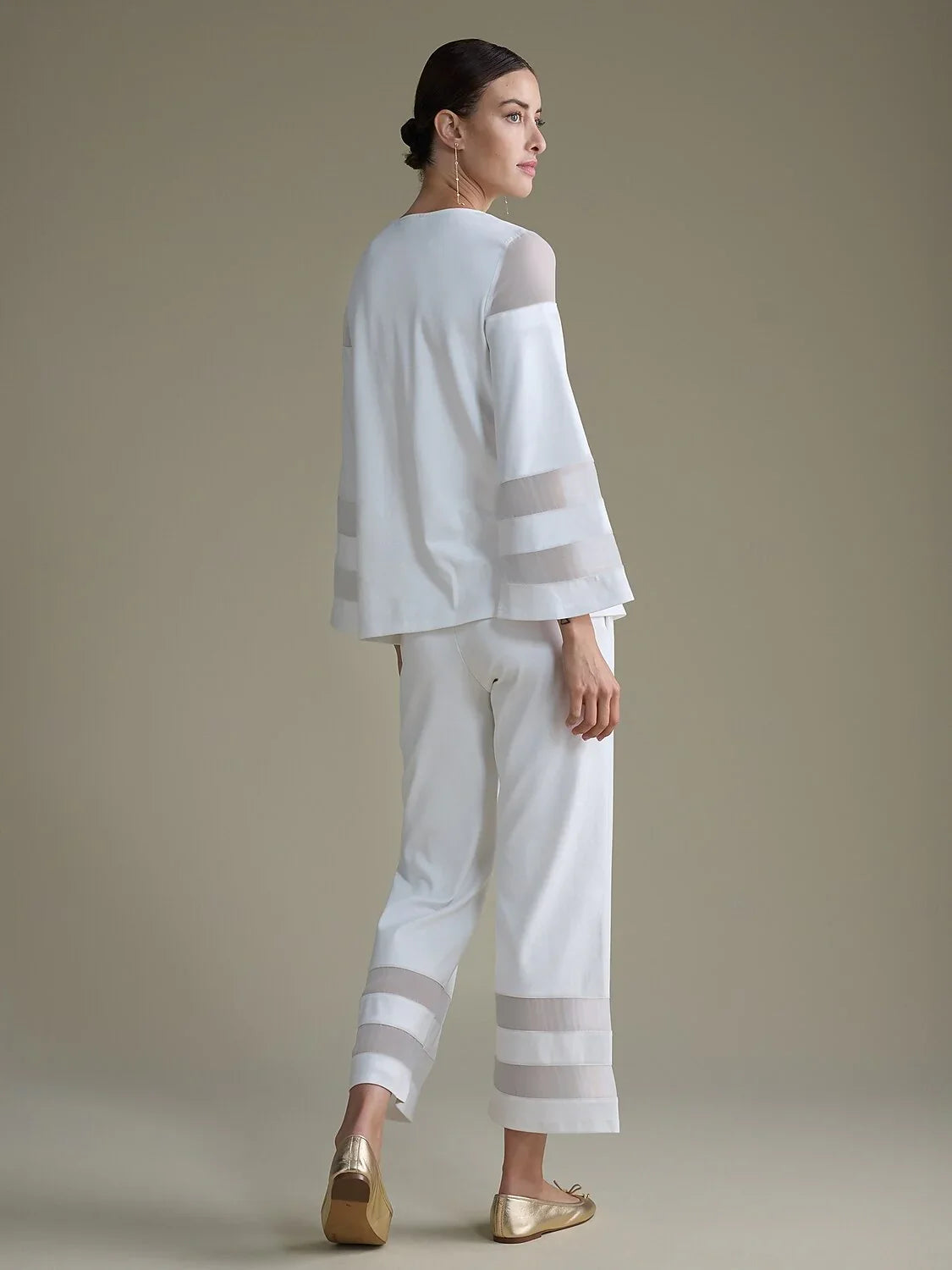 Sheer Sleeve Lightweight Modal Top
