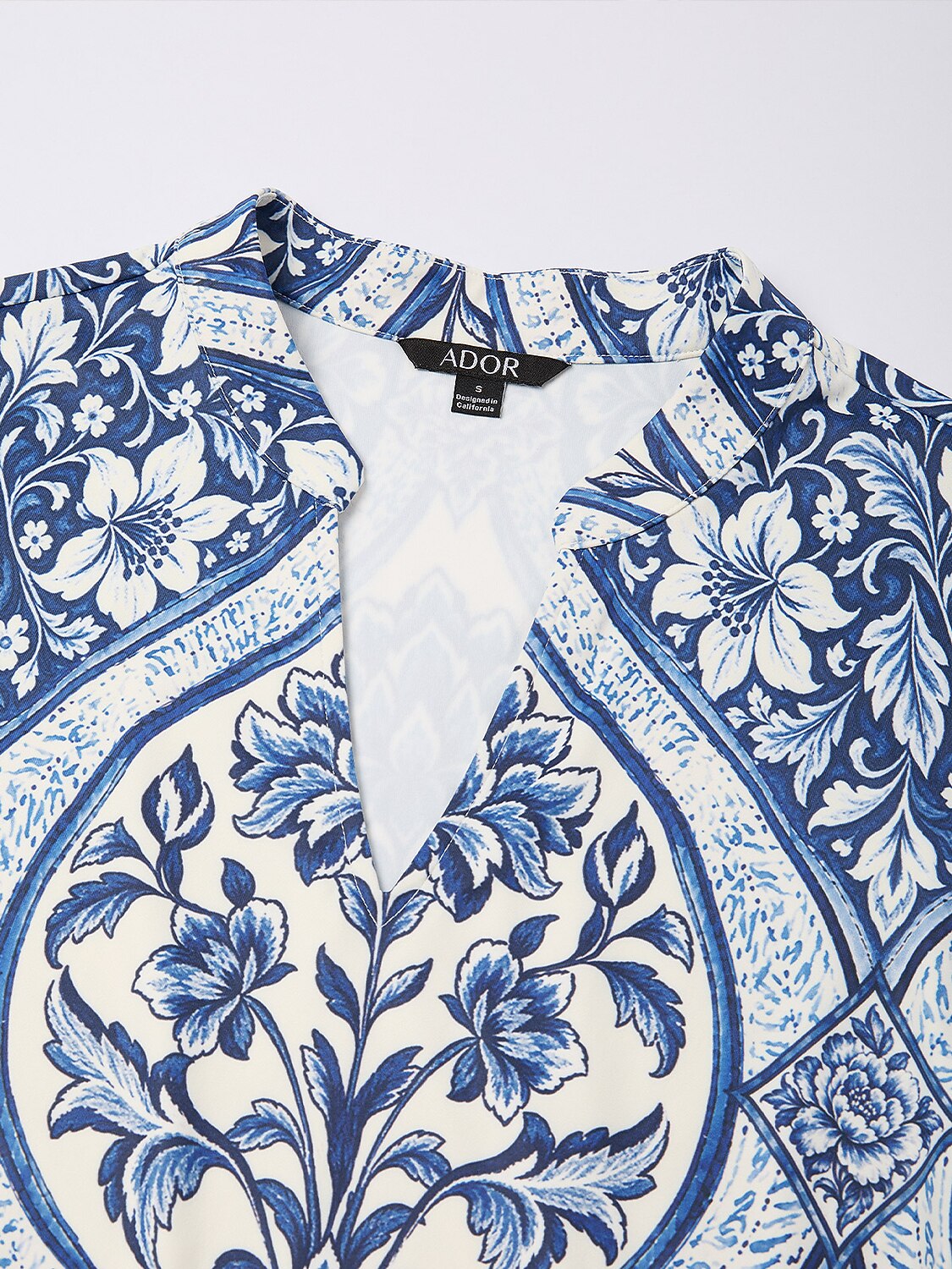 Azure Medallion Stretch Knit Midi Dress
