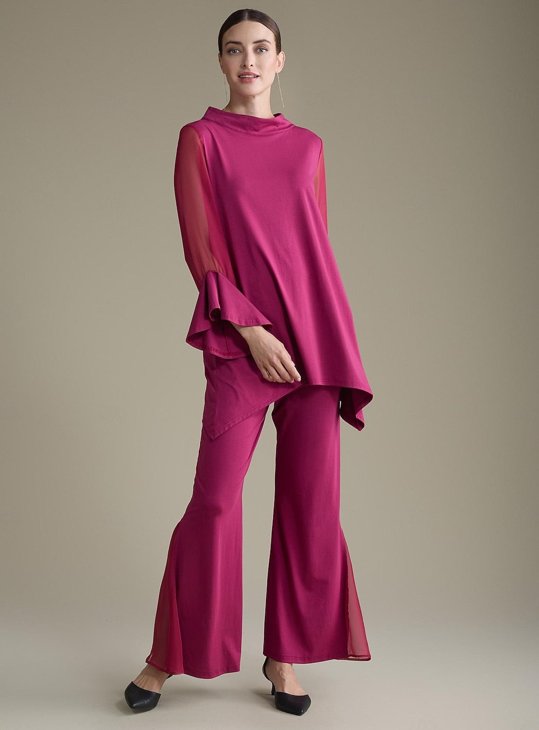 Elegant Full Length Bell Bottom Pants