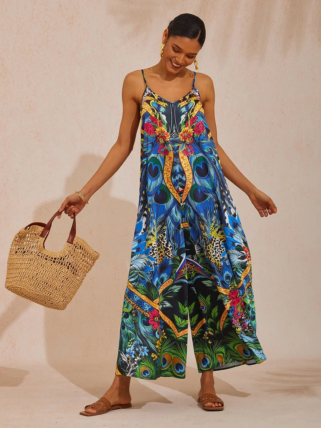 Lady Lionheart Silky Satin Cami Jumpsuit