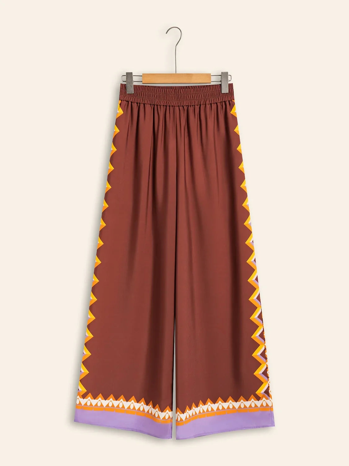Brown Bohemia Style Wide Leg Culottes Pants