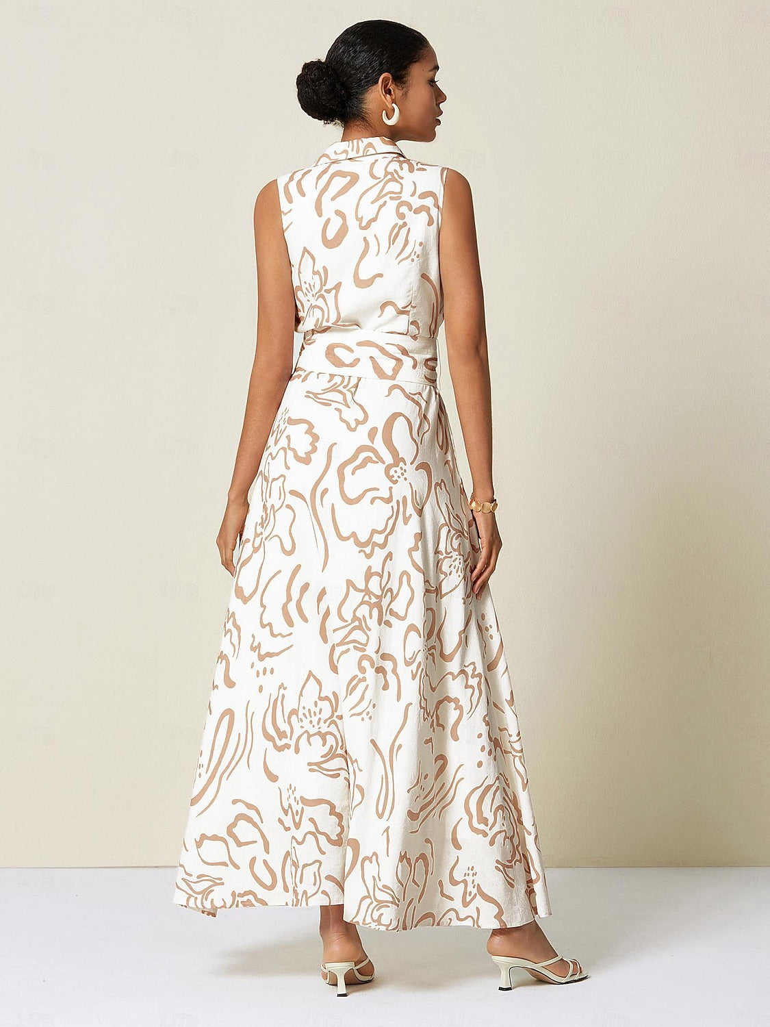 Amber Flora Muse Linen Look Maxi Dress
