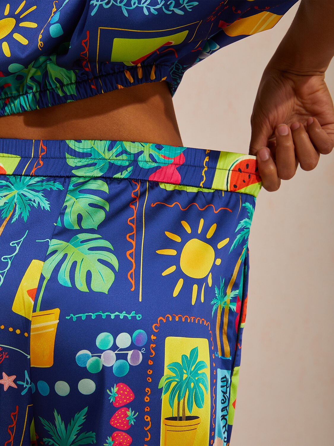 Summer Escape Silky Satin Pants