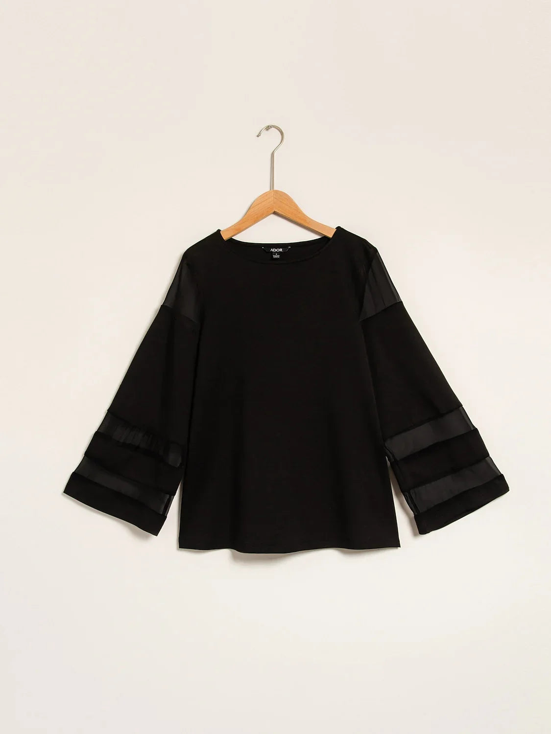 Style Chiffon Modal Illusion Pure Color Loose Blouse