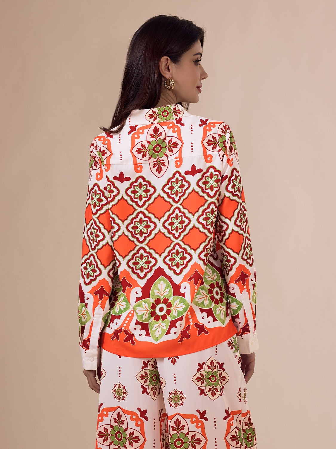 Bohemia Casual Satin Long Sleeve Shirt