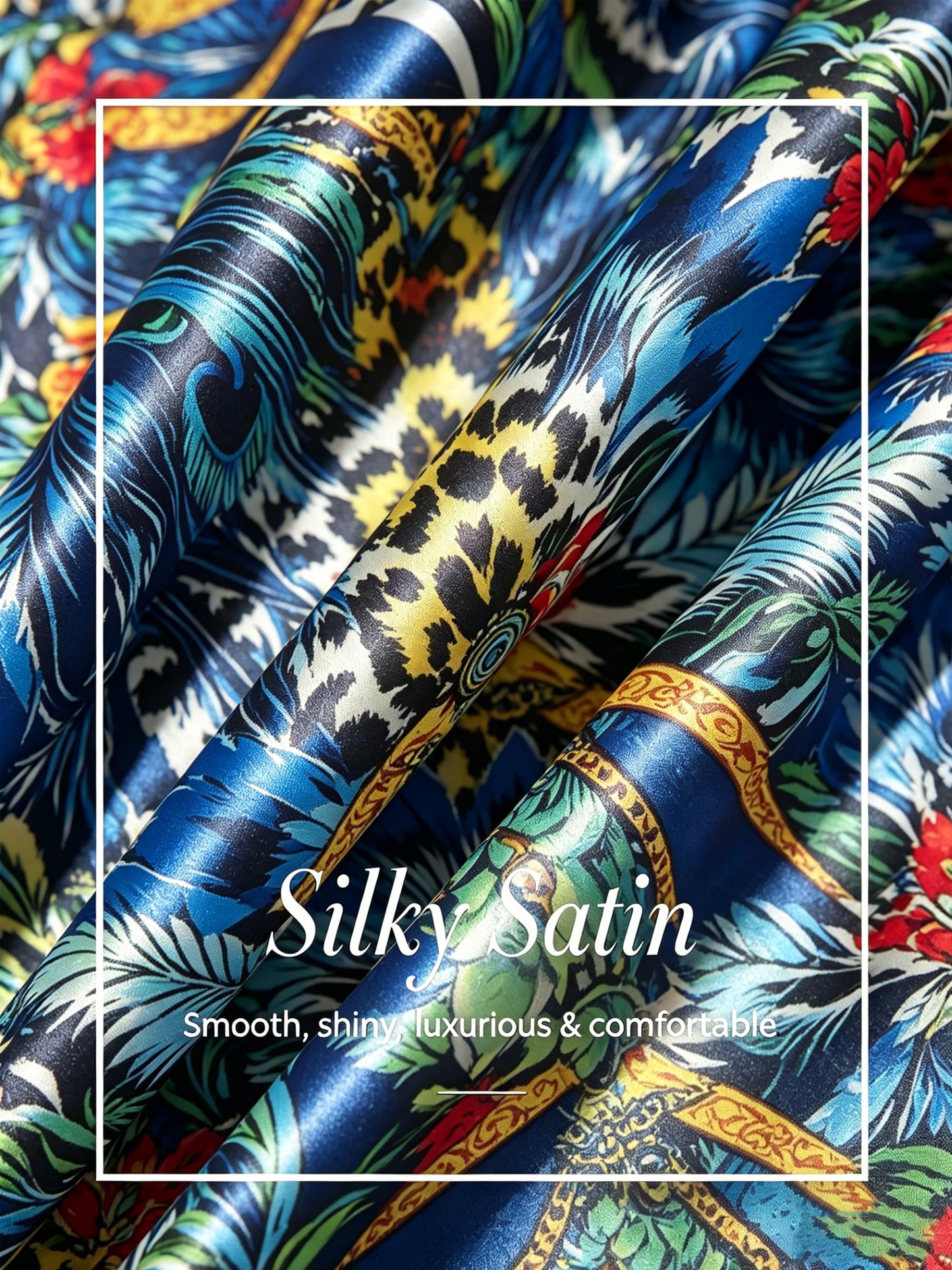 Jungle Wild Party Silky Satin Mini Dress