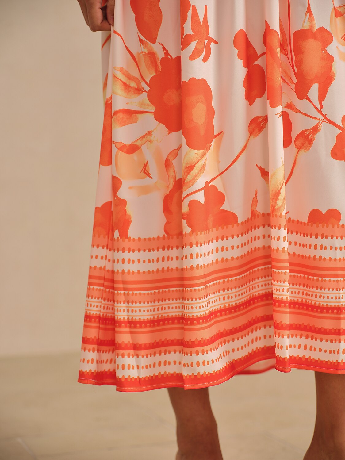 Boho Paisley Seiden-Satin Maxikleid