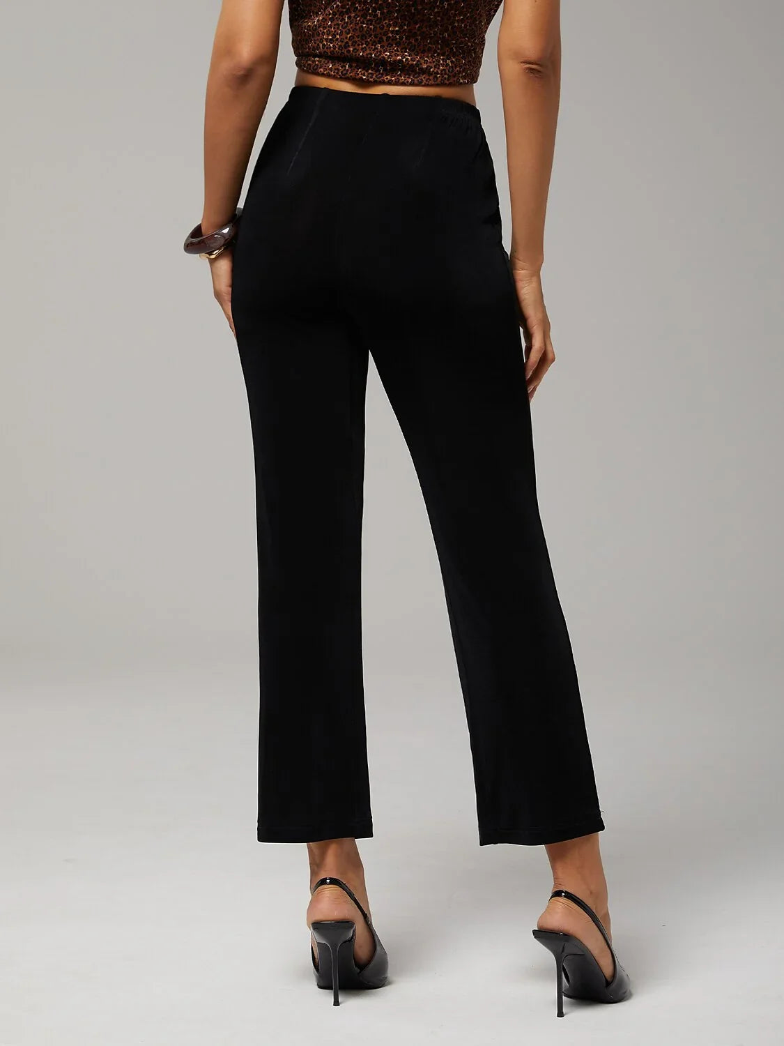 Essential Series Acetate High Stretch Drapey Vacation Straight Pants