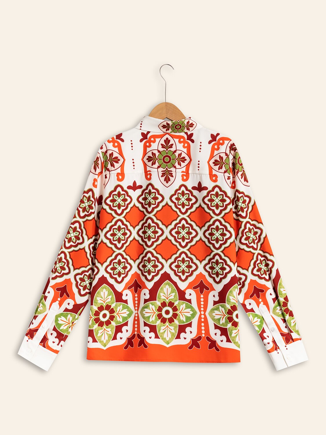 Satin Bohemia Casual Long Sleeve Shirt