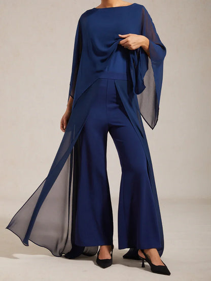 Stylish Luxurious Modal Chiffon Cape Top Blouse