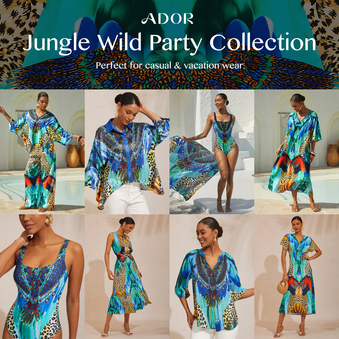 Jungle Wild Party seidiges Satin-Leoparden-Oberteil