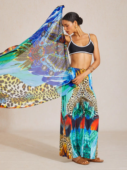 Vintage Jewelry Flowy Chiffon Two-Way Cover Up