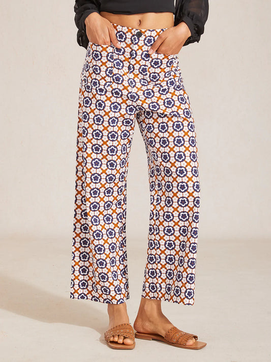 Essential Series Cotton High Waist Cropped Pants