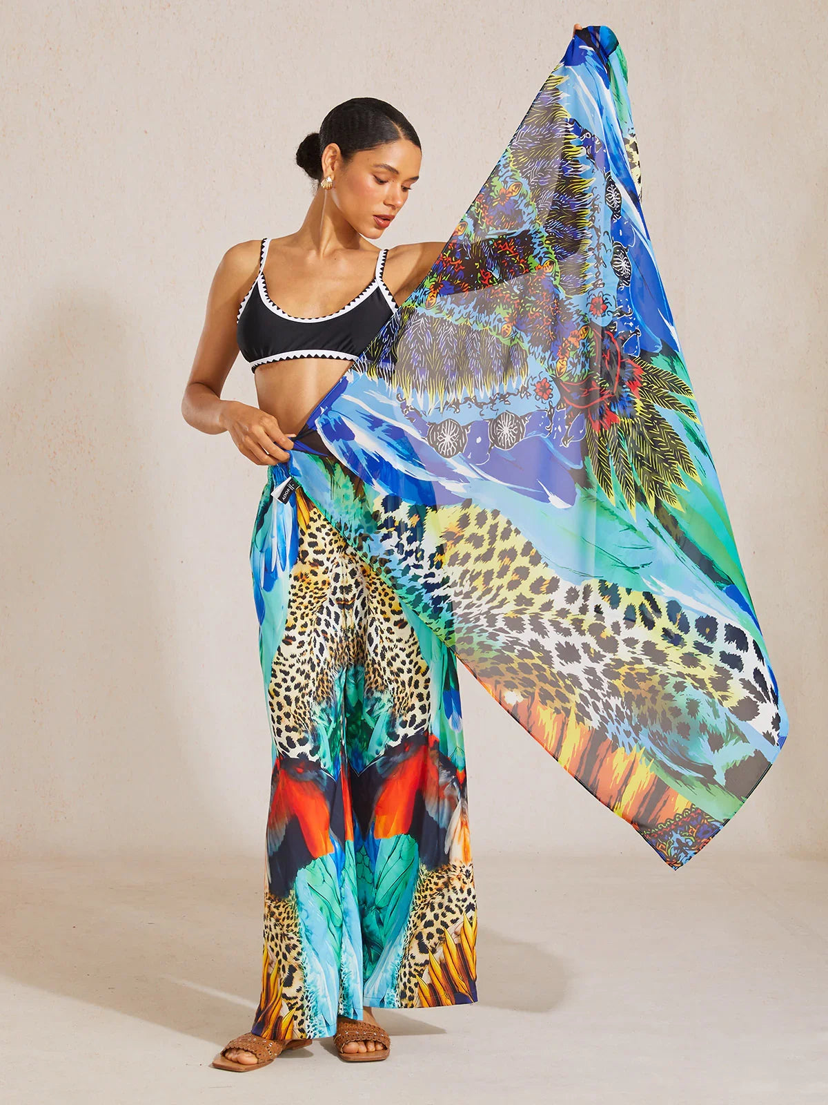 Vintage Jewelry Flowy Chiffon Two-Way Cover Up