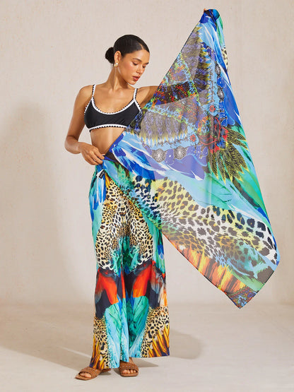 Vintage Jewelry Flowy Chiffon Two-Way Cover Up