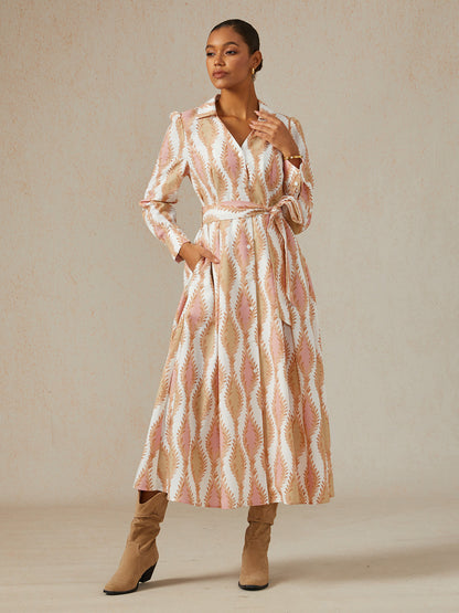 Sage Petal Rhythm Linen Look Maxi Dress