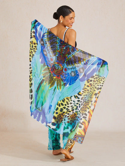 Vintage Jewelry Flowy Chiffon Two-Way Cover Up