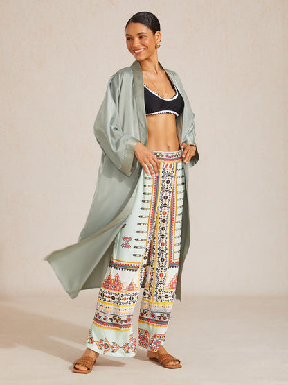 Essential Series Silky Satin Kimono Shirt
