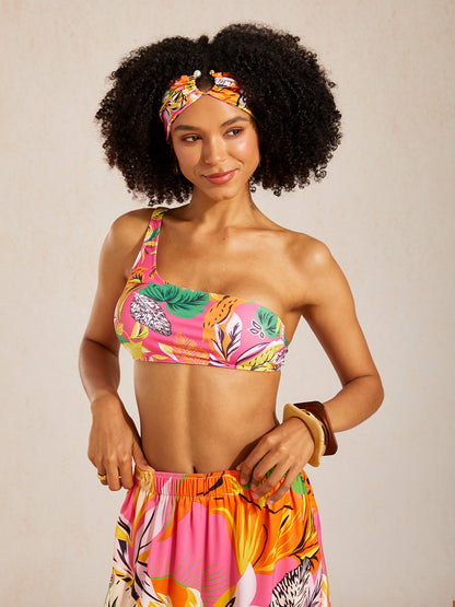 Wild Hibiscus Dream Silky Satin Headscarf