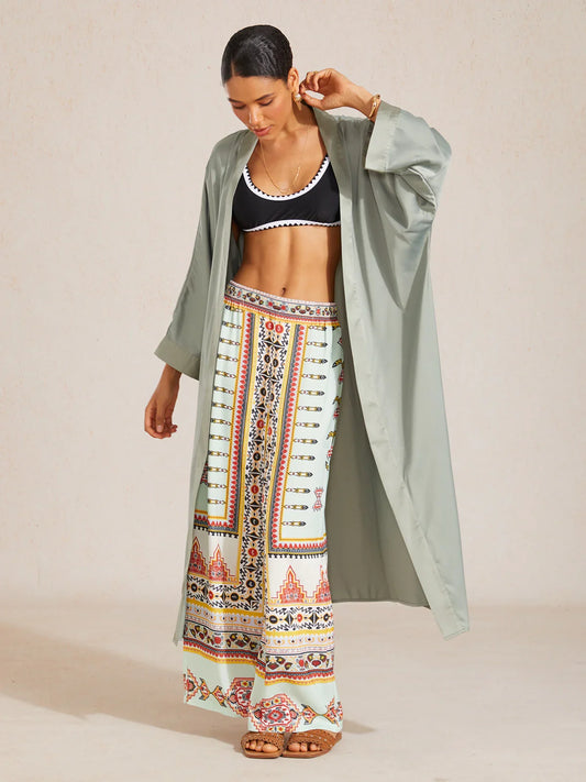 Essential Series Silky Satin Kimono Shirt