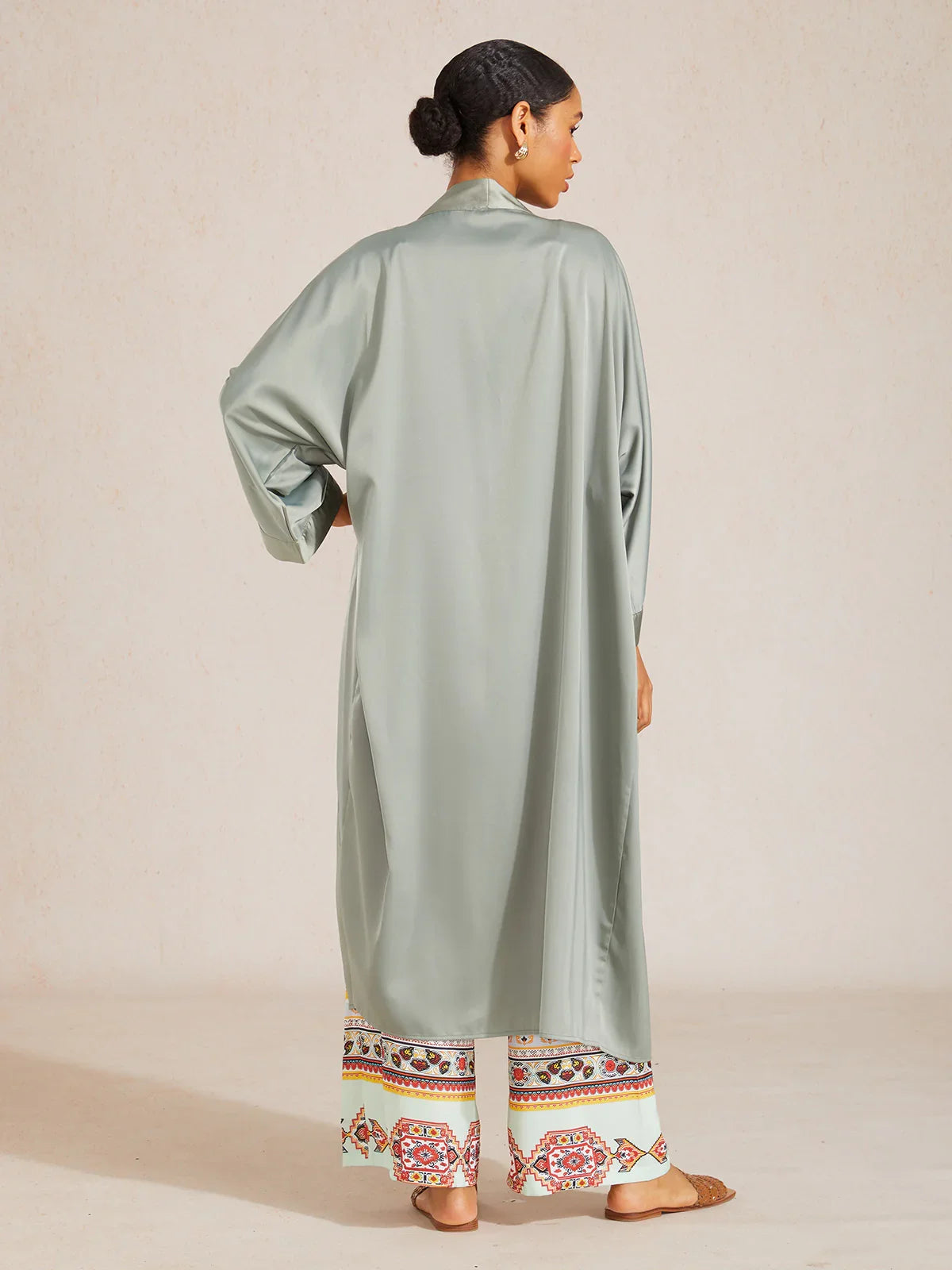 Essential Series Silky Satin Kimono Shirt