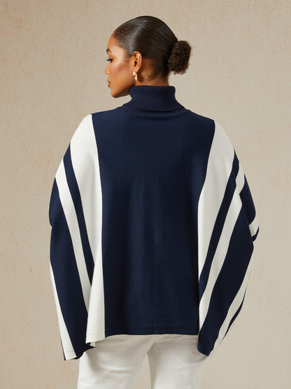 Ribbed Knit Turtleneck Sweater