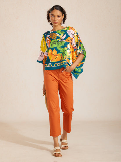 Micro Stretch Fine Twill Cropped Slim Pants