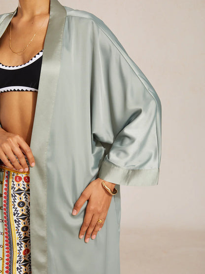 Essential Series Silky Satin Kimono Shirt