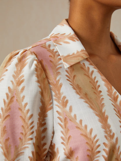 Sage Petal Rhythm Linen Look Maxi Dress