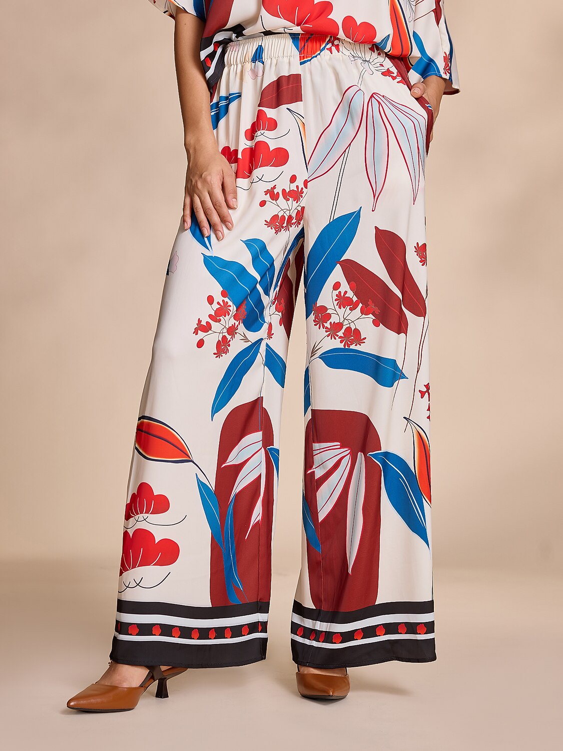 Satin Elegant Wide Leg Loose Maxi Pants with Pocket