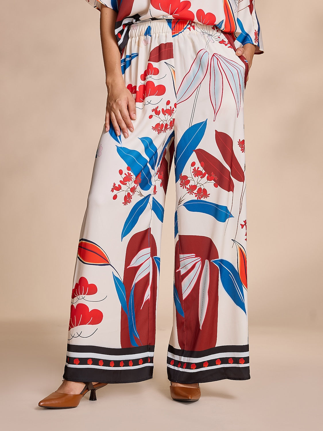 Satin Elegant Wide Leg Loose Maxi Pants with Pocket