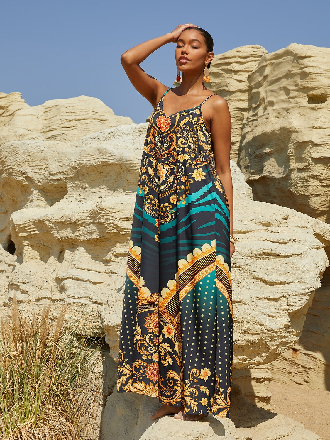 Lady Lionheart Silky Satin Cami Jumpsuit