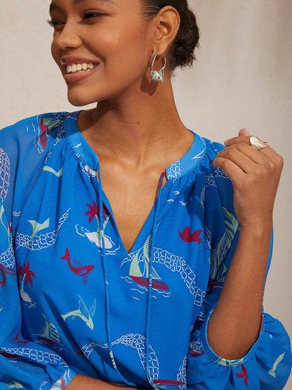 Dschungel Wilde Party Chiffon Top