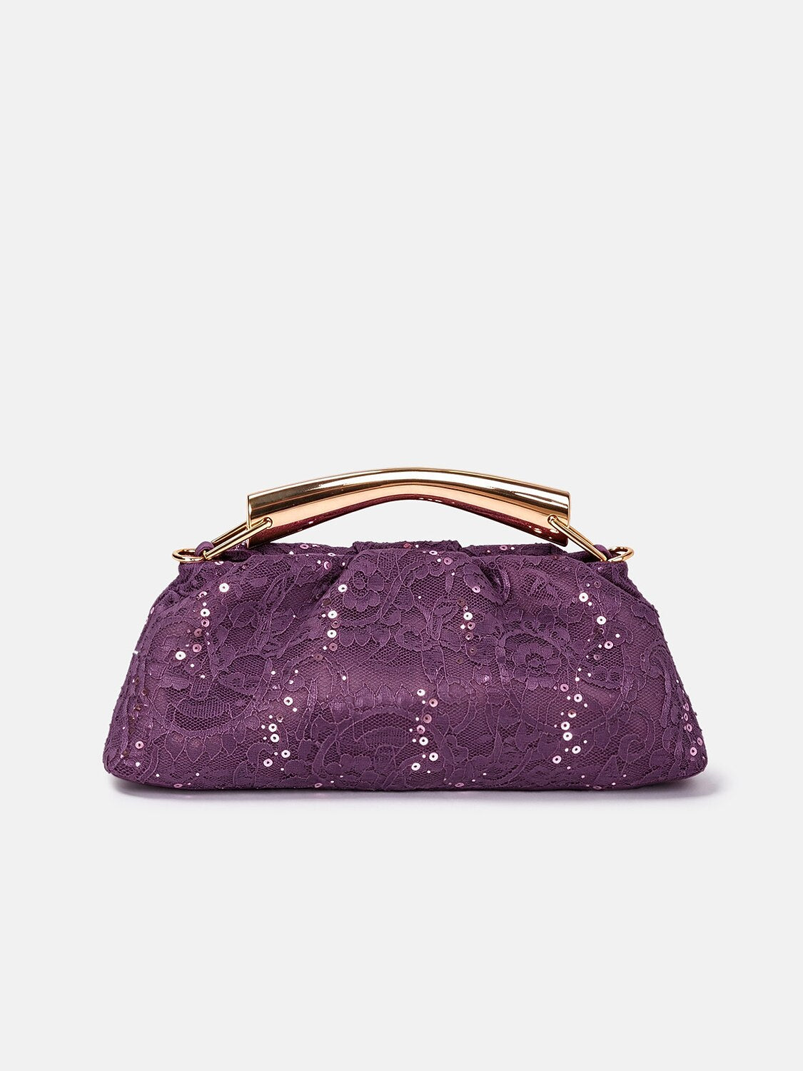 Jacquard Satin Sequin Frame Bag