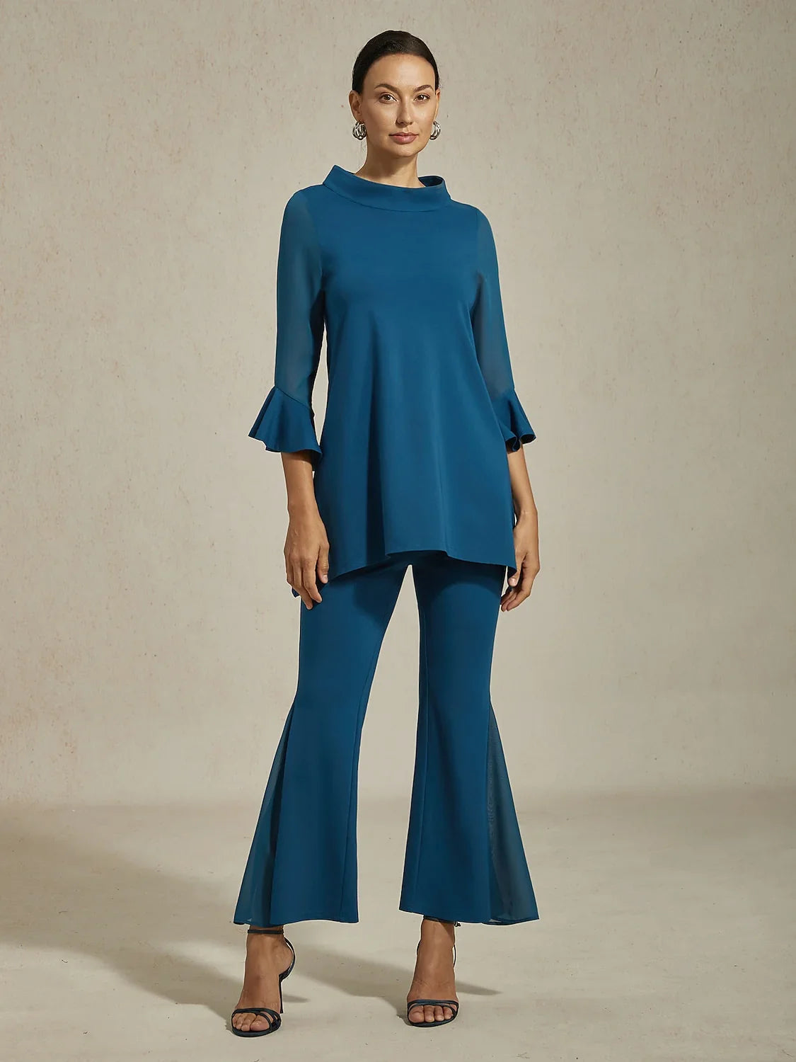 Chiffon Modal Slim Fit Sheer Lightweight Breathable Blouse