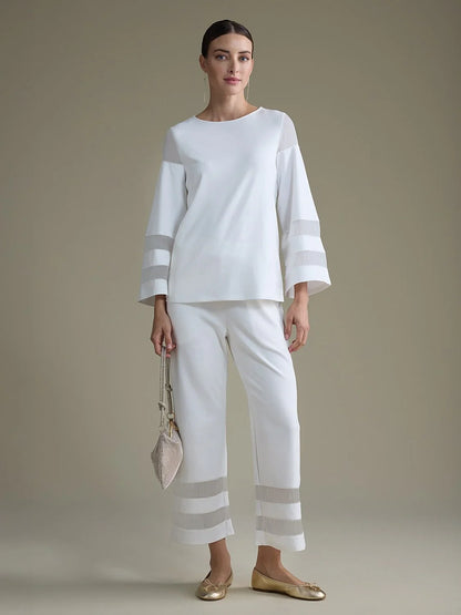 Sheer Sleeve Lightweight Modal Top