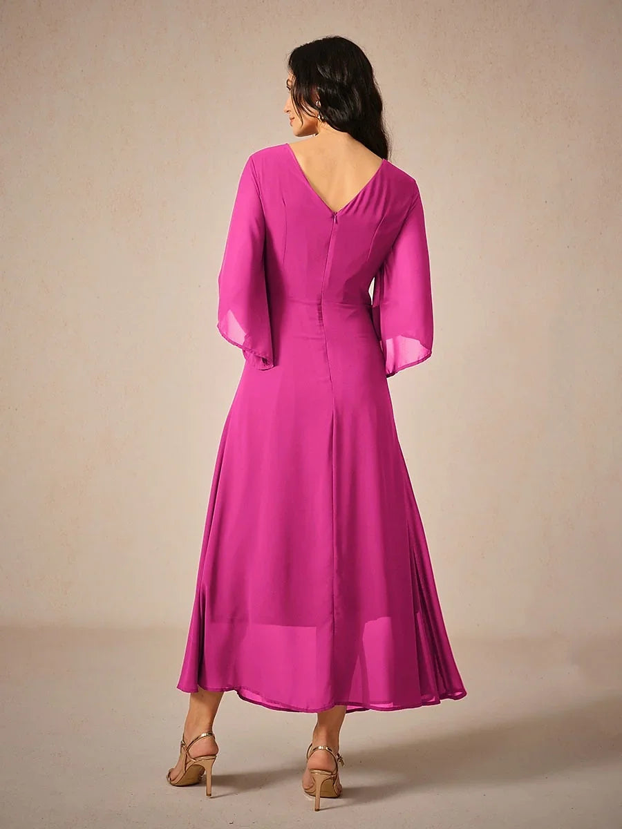 Jungle Butterfly Flowy Chiffon Maxi Dress