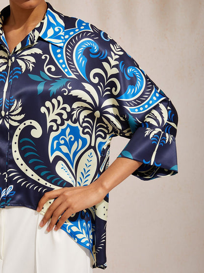 Azure Palace Harmony Silky Satin Dolman Top