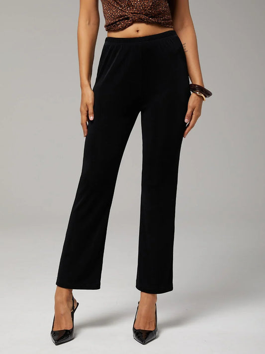 Essential Series Acetate High Stretch Drapey Vacation Straight Pants