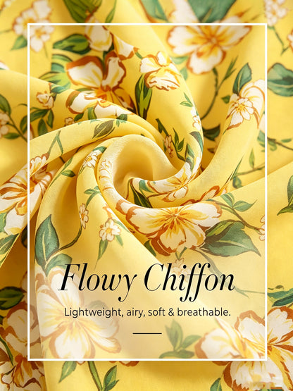 Moonlight Blossom Layered Chiffon Blouse