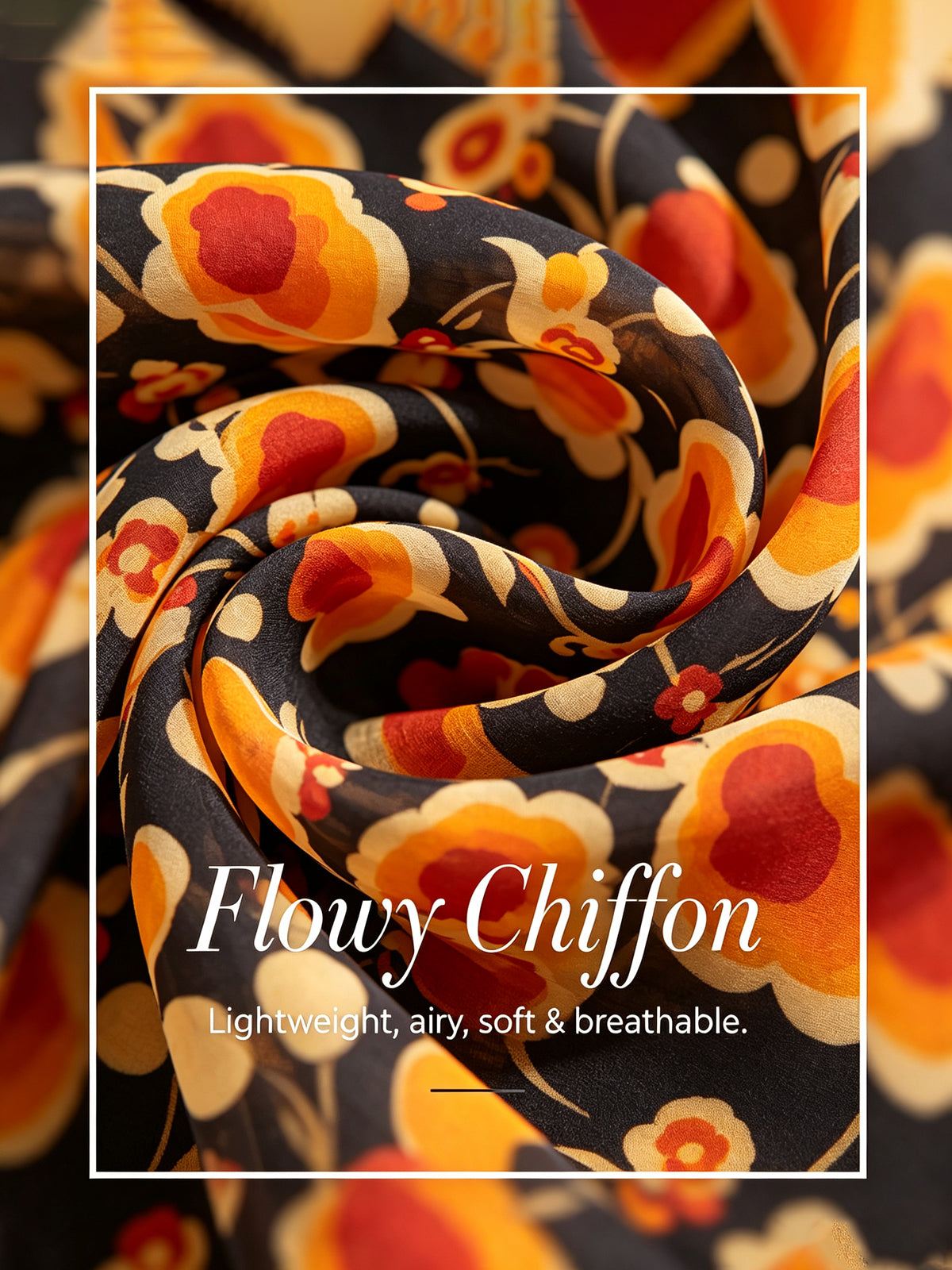 Sun Ember Layered Chiffon Blouse