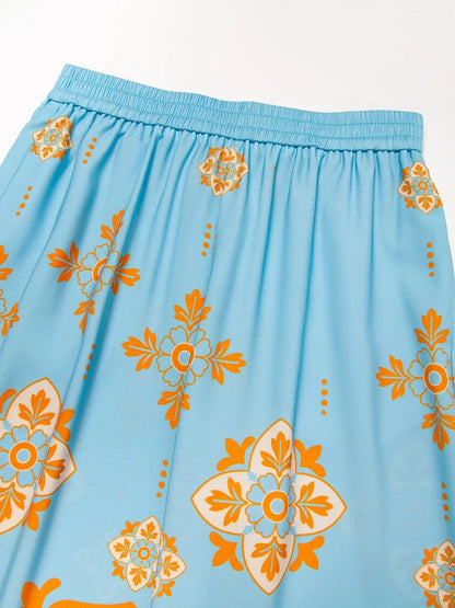 Satin Bohemia Wide Leg Pocket Pants
