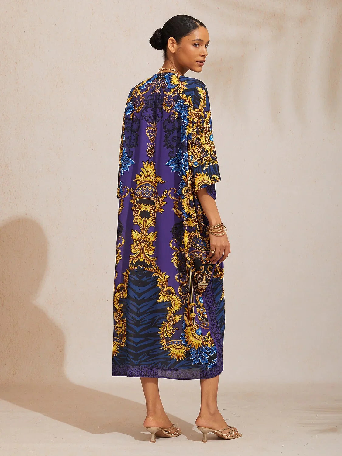 Vintage Jewelry Chiffon Vacation Kaftan