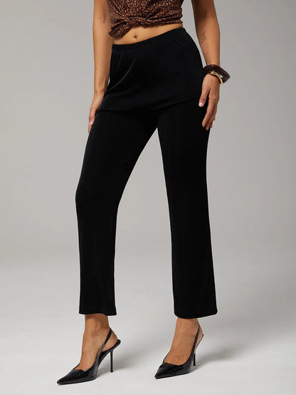 Essential Series Acetate High Stretch Drapey Vacation Straight Pants