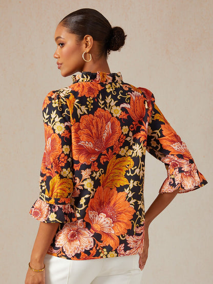 Sienna Garden Linen Look Blouse