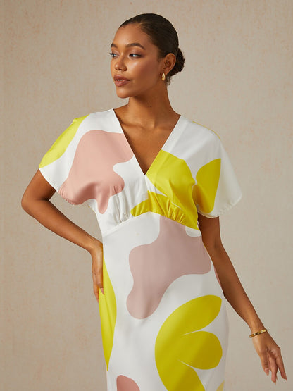 Safari Tapestry Party Silky Elegant Maxi Dress