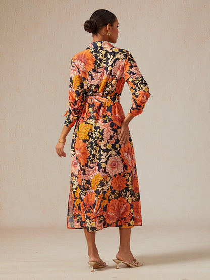 Sienna Garden Linen Look Shirt Dress